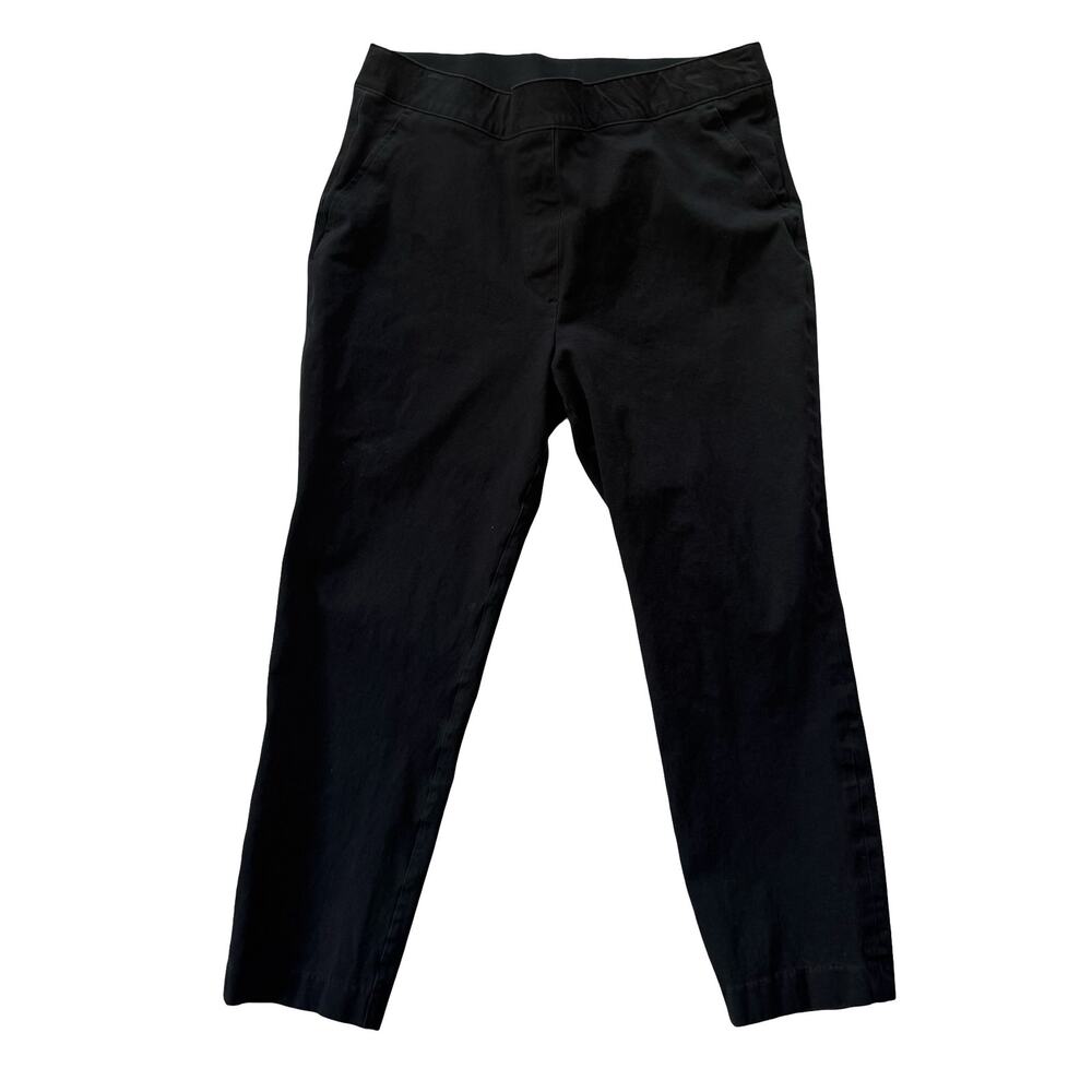 Spanx On-The-Go Slim Straight Ankle Pants Black Womens Large 20365R